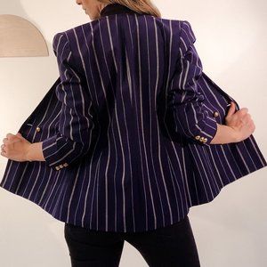 Vintage 80's Navy Pinstripe Blazer
